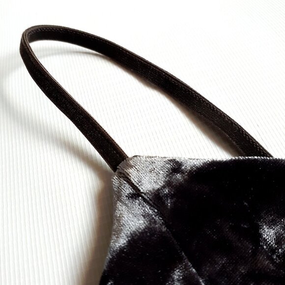 AMERICAN EAGLE Velvet Camisole Top in Deep Midnight Violet with Silver Sheen - Picture 7 of 16